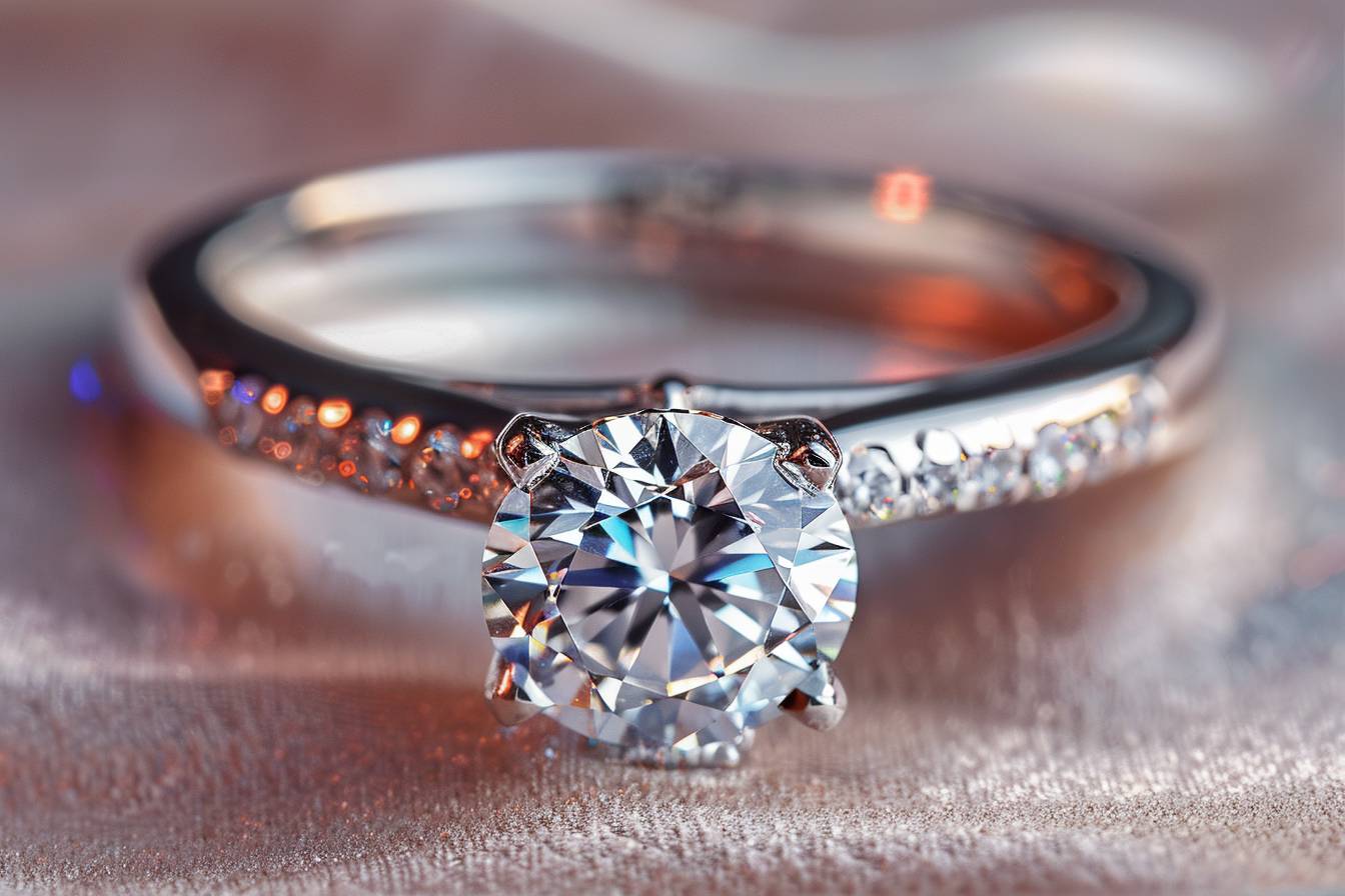 Bague de mariage en or blanc