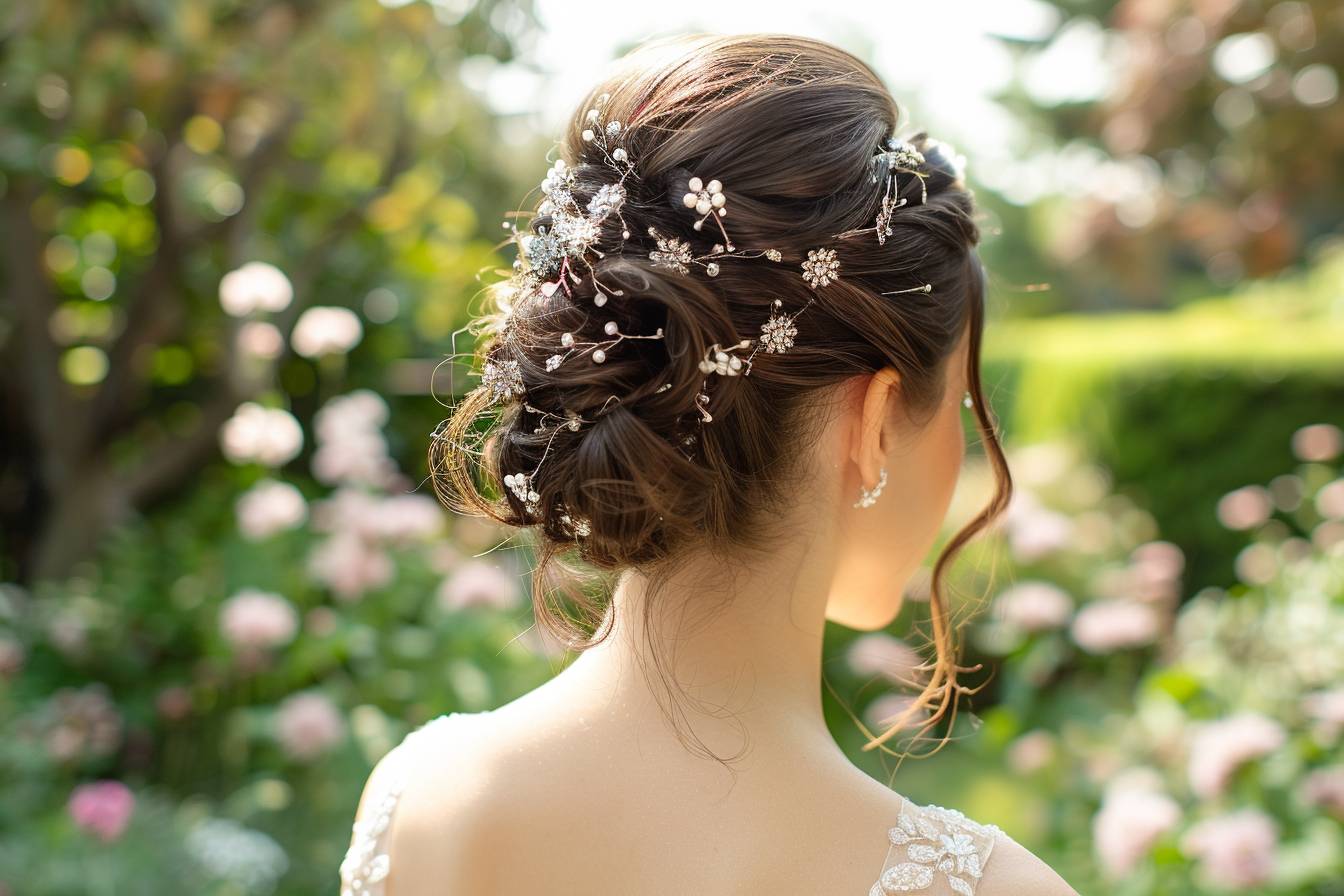 Coiffure mariage pour cheveux bruns