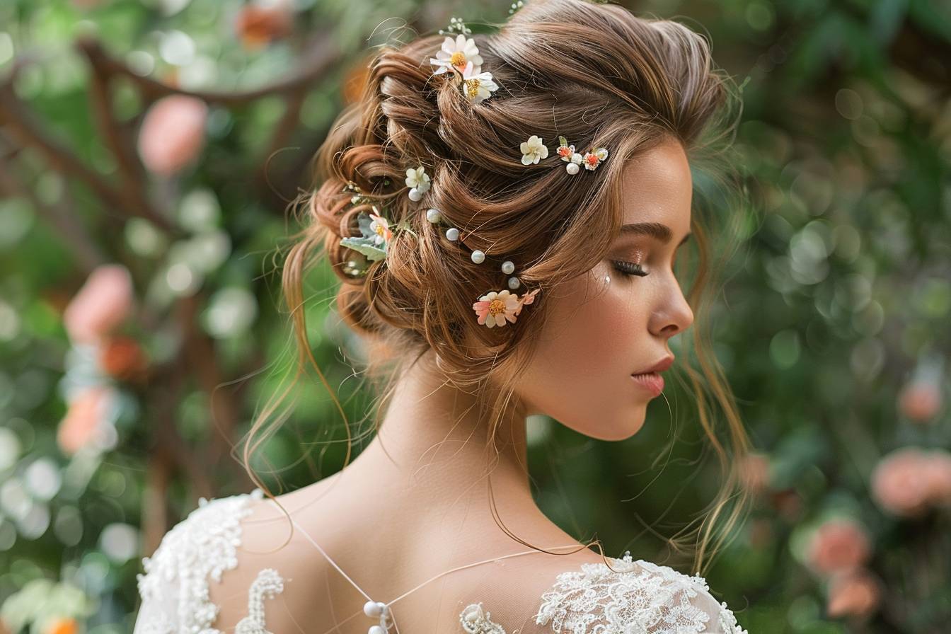Coiffure mariage pour cheveux épais