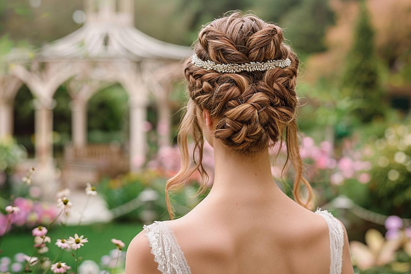 Coiffure mariage pour cheveux longs avec tresse