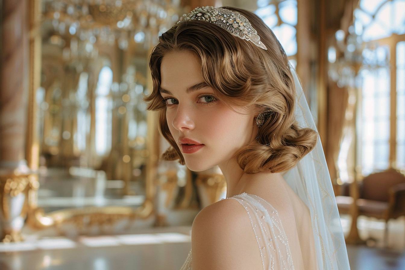Coiffure mariage rétro années 30
