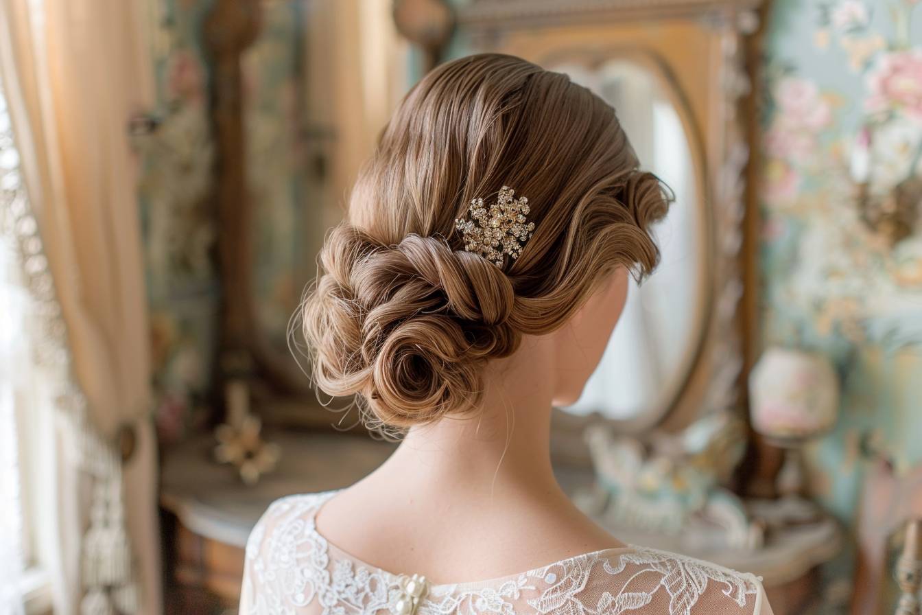 Coiffure mariage rétro années 40