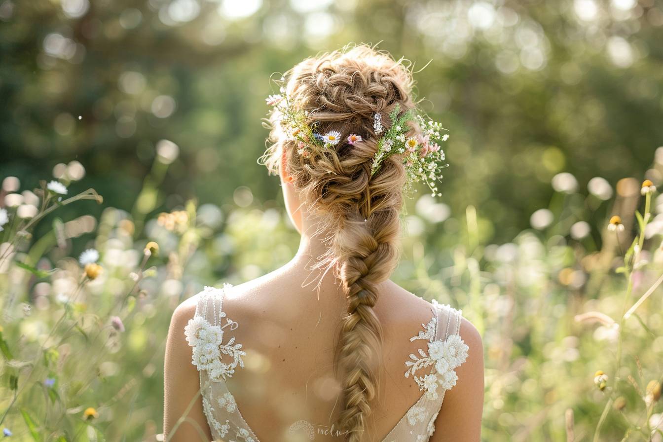 Coiffure mariage style bohème