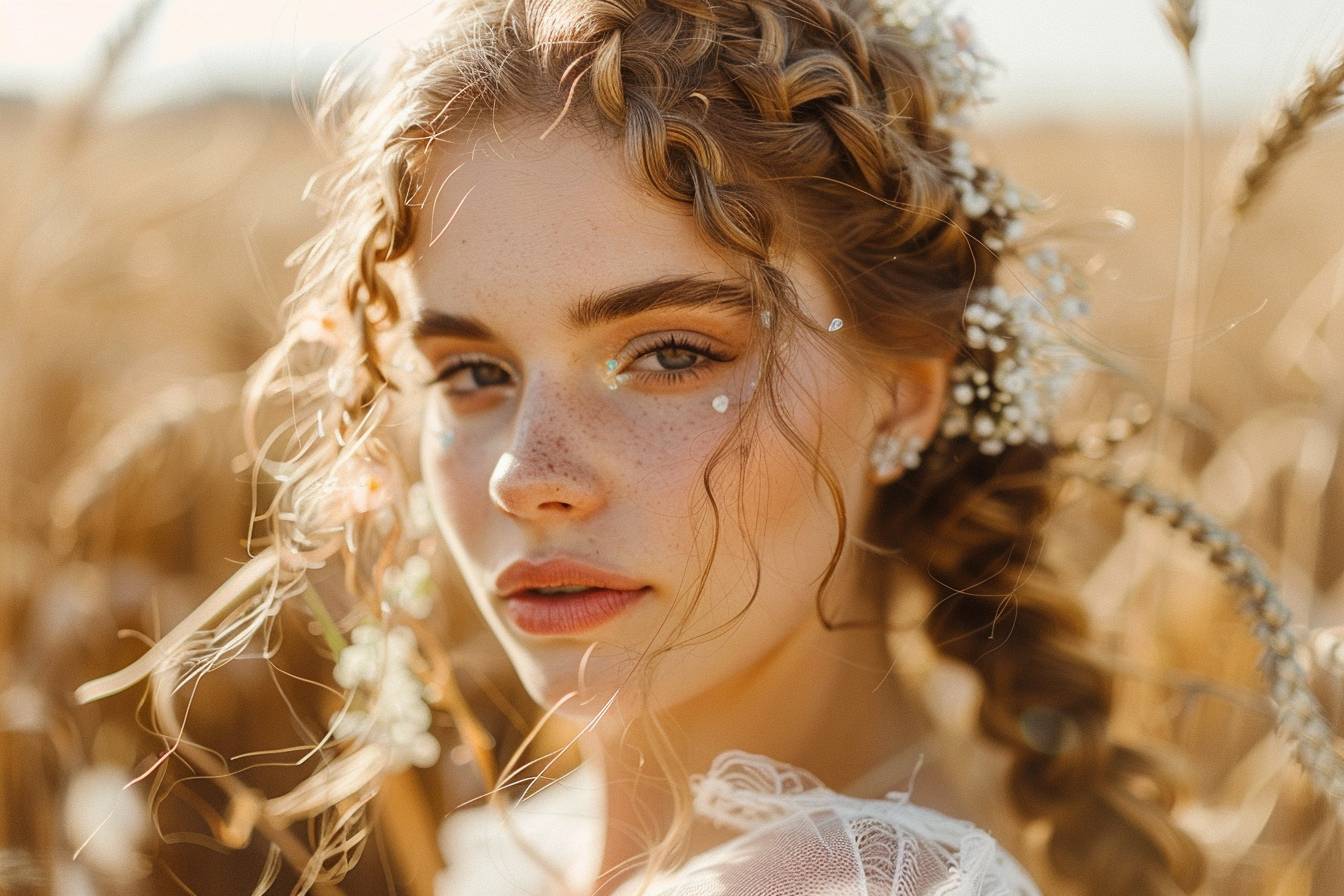 Coiffure mariage tresse épi de blé